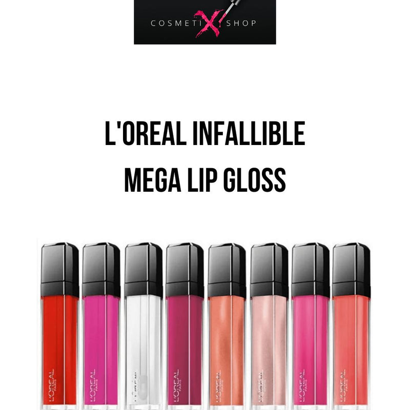 L’Oreal Infallible Mega Lip Gloss 8ml - CHOOSE YOUR SHADE - NEW Paris