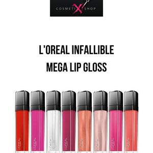 L’Oreal Infallible Mega Lip Gloss 8ml - CHOOSE YOUR SHADE - NEW Paris