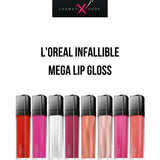 L’Oreal Infallible Mega Lip Gloss 8ml - CHOOSE YOUR SHADE - NEW Paris