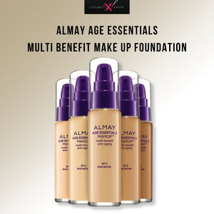 Almay Age Essentials Multi Benefit Make Up Foundation - Various Shades - SPF 15 Almay