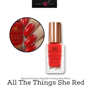 Barry M Sunset Daylight Curing Nail Paint - All The Things She Red Barry M