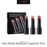 bareMinerals - Gen Nude Radiant Lipstick Trio Set - TheCosmetixShop